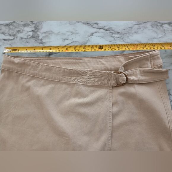New York & Company Khaki Color Wrap Skirt With Belt Size XL - Picture 7 of 8
